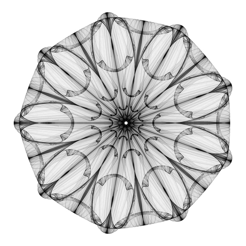French glass symmetric icon